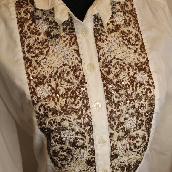 NWT Etro Sequined Button Up - Picture 2 of 12